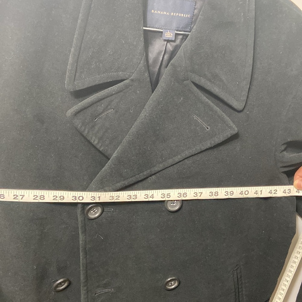 Banana Republic Double Breasted Men’s Peacoat (Black, Size L) - Picture 7 of 14